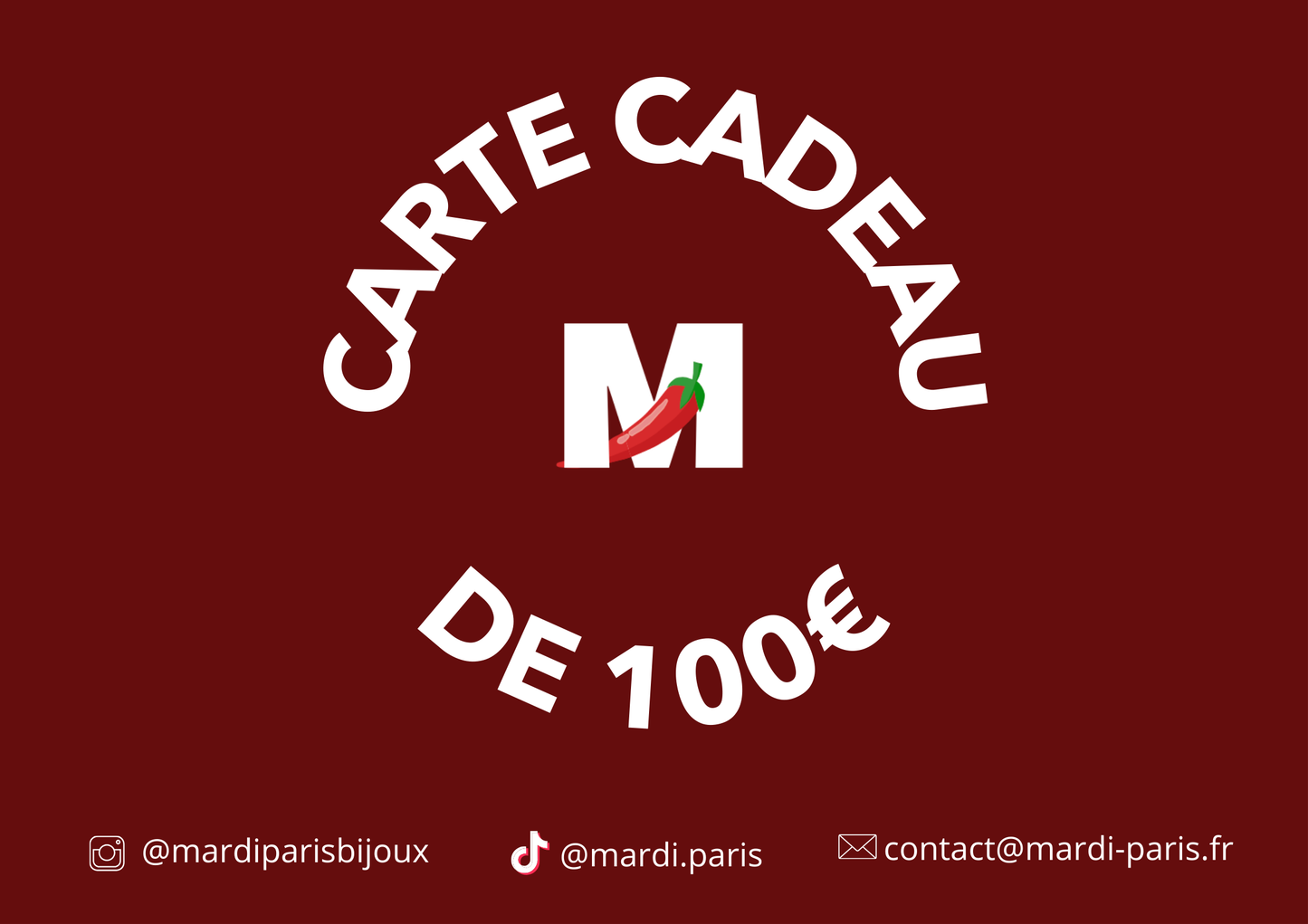 CARTE CADEAU (de 20€ à 100€)