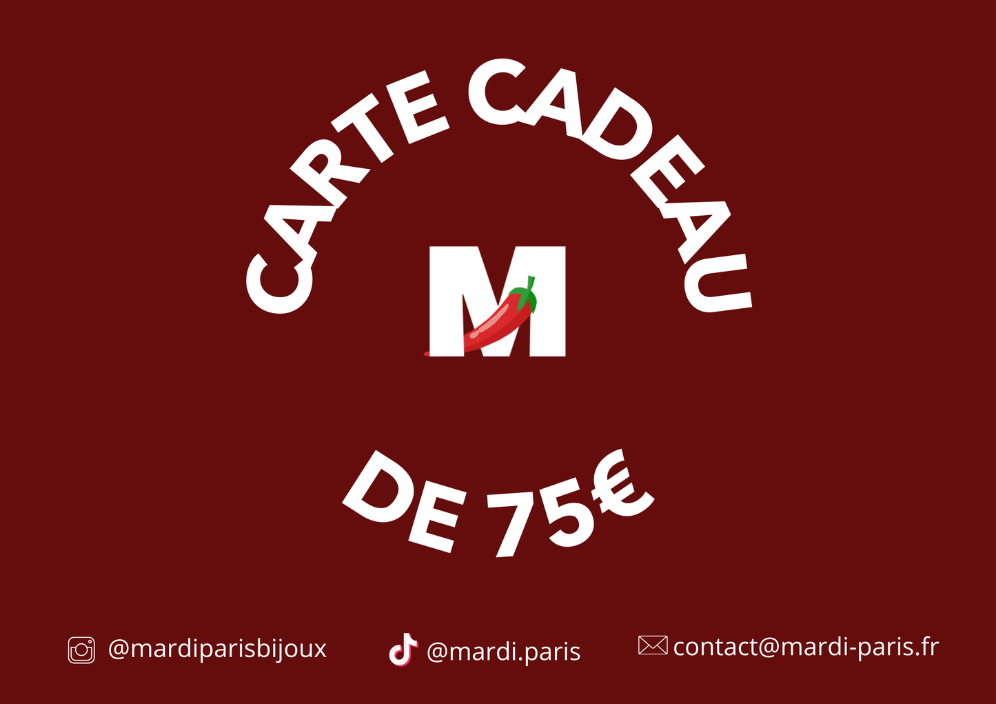 CARTE CADEAU (de 20€ à 100€)