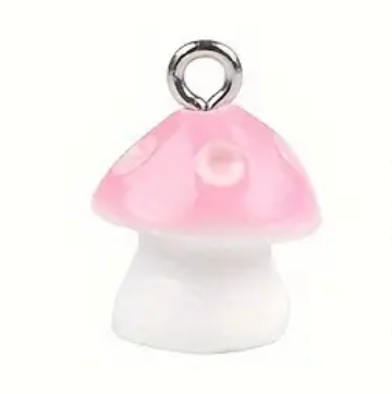 Breloque de sac n°3 - champignon rose clair