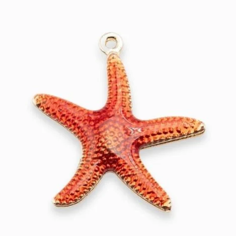Charm n°76 - grosse étoile de mer orange