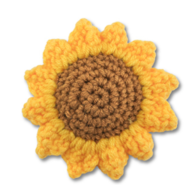 Grigri tournesol en crochet