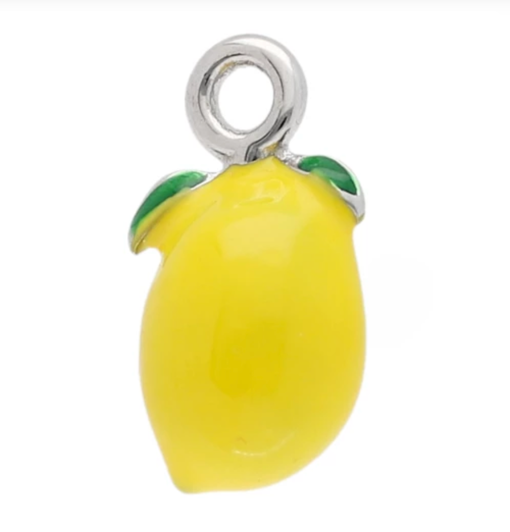 Charm argenté A76 - citron
