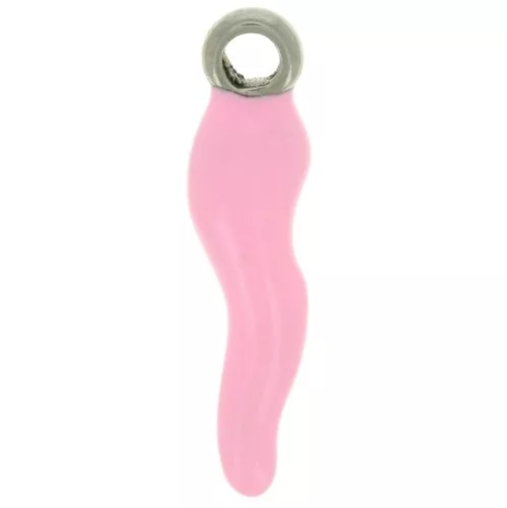 Charm argenté n° A21 - piment rose
