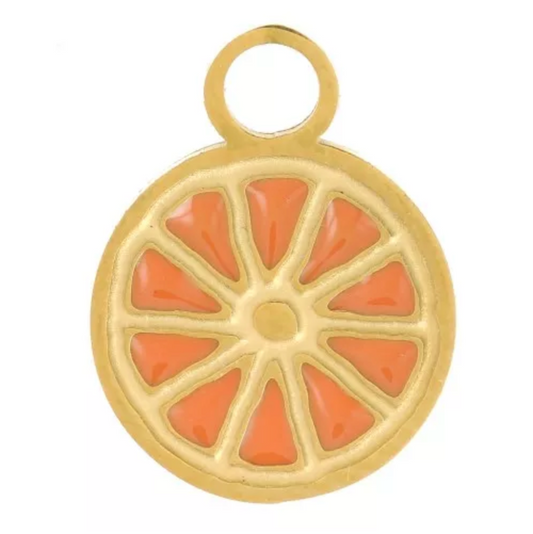 Charm n°16 - rondelle orange