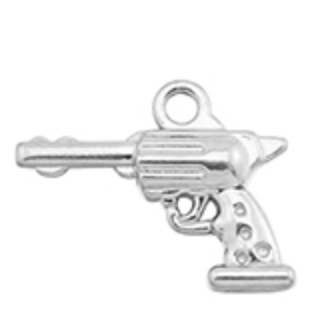 Charm argenté n°9 : pistolet
