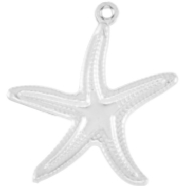 Charm argenté n° A12 : étoile de mer