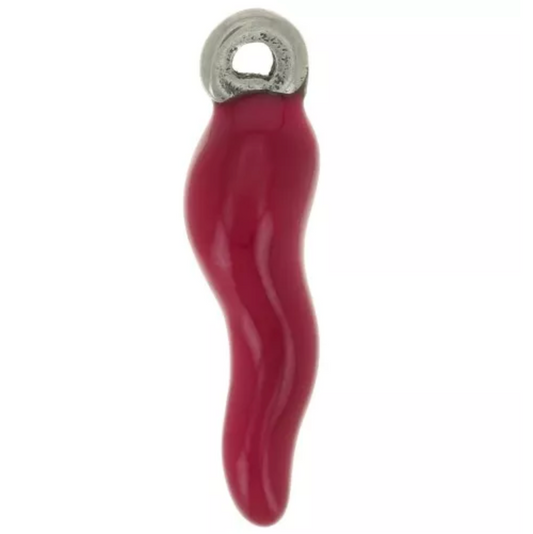 Charm argenté n°10 : piment rouge