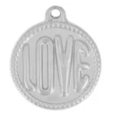 Charm argenté n° A1 : love