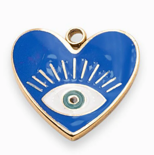 Charm n°53 - coeur bleu comme des garçons