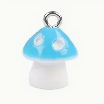 Breloque de sac n°6 - champignon bleu