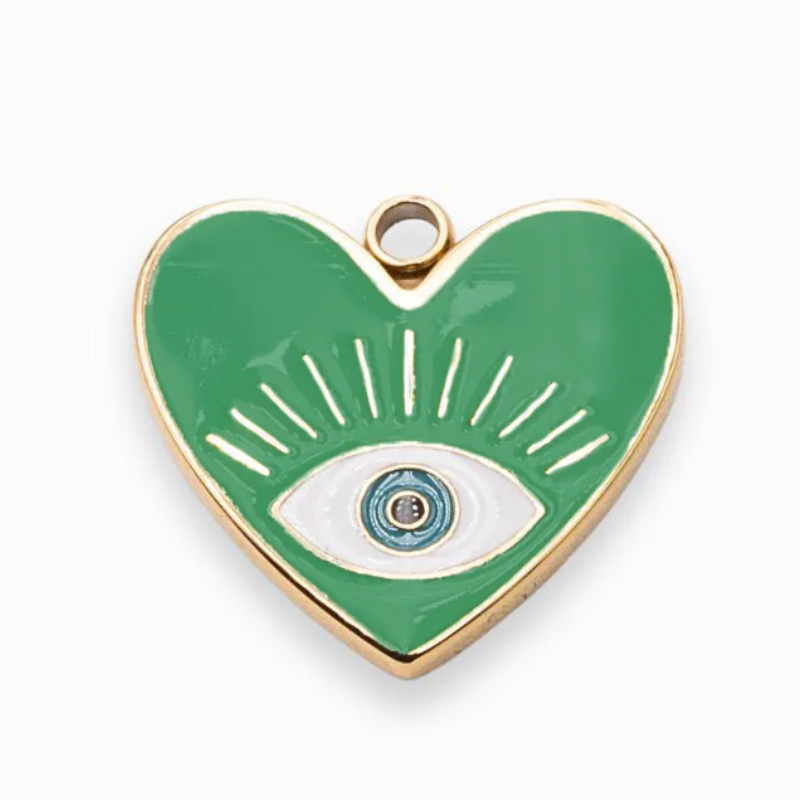 Charm n°57 - coeur vert comme des garçons