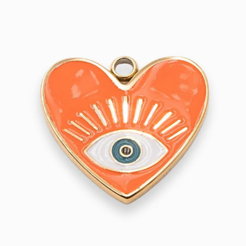 Charm n°58 - coeur orange comme des garçons