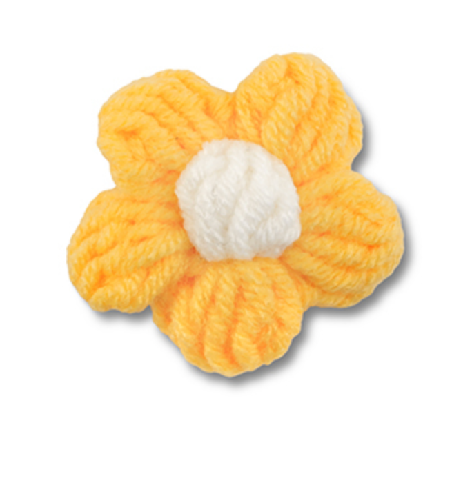 Grigri petite fleur jaune en crochet