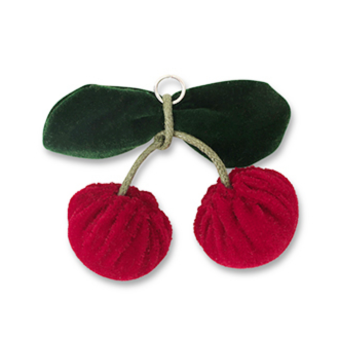 Grigri cerise en velour