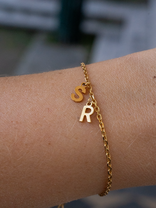 BRACELET INITIALES - DORÉ (1 à 4 lettres)