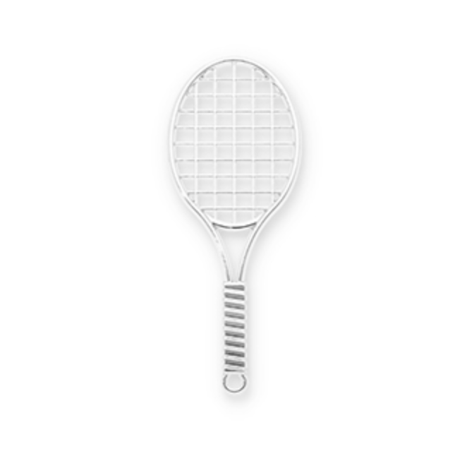 Raquette de tennis argentée