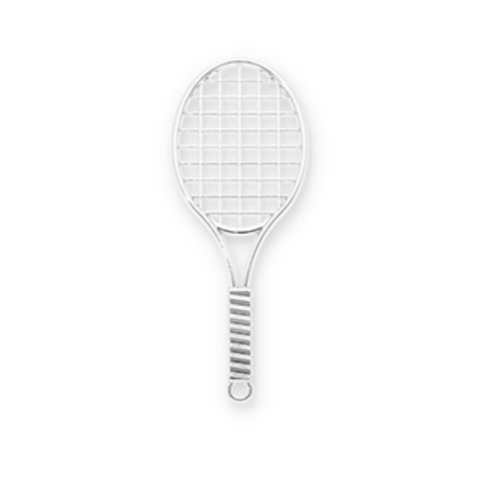 Raquette de tennis argentée