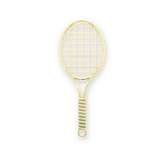 Raquette de tennis dorée