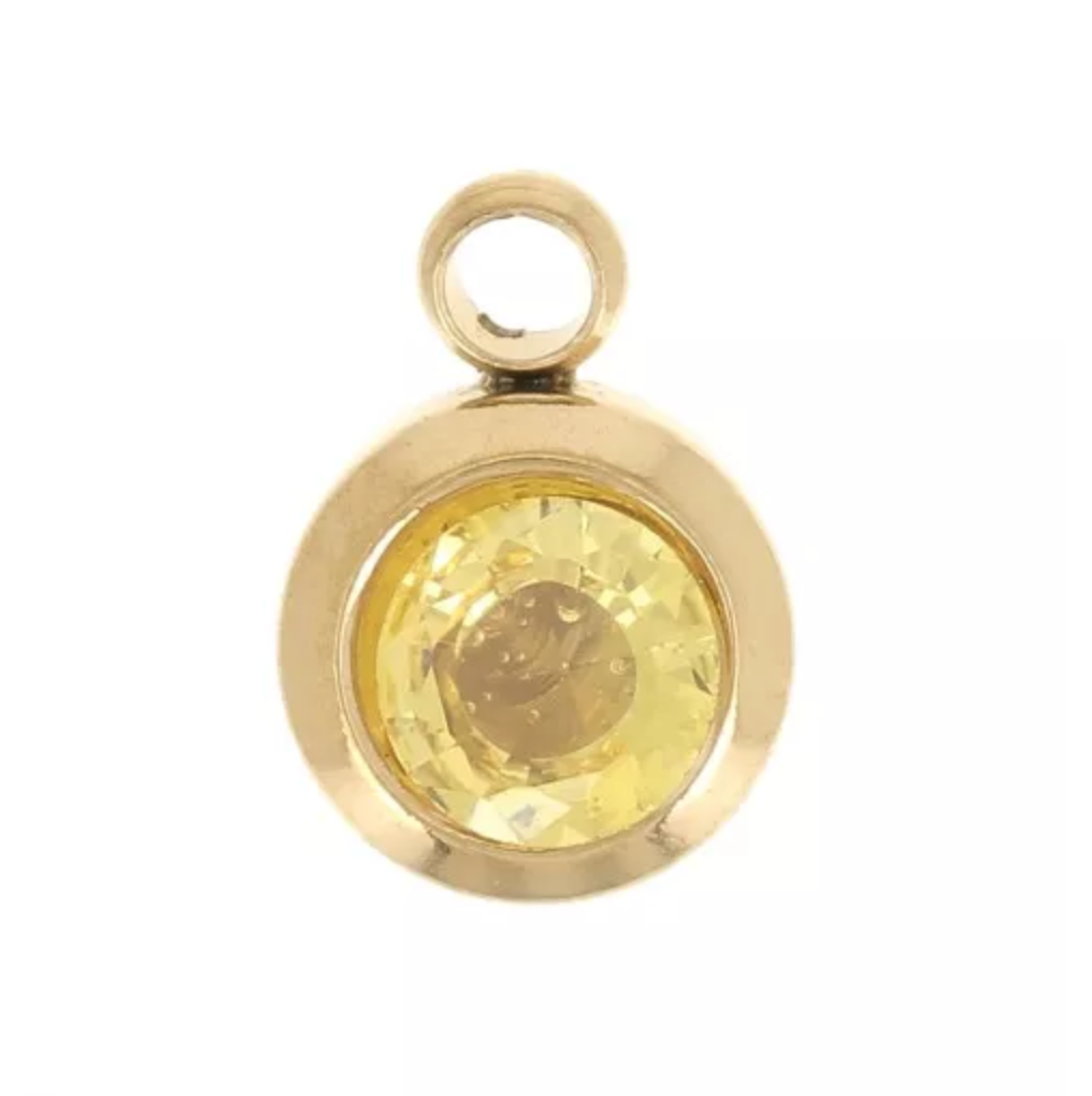 Charm n°92 - petit stras jaune