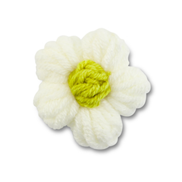 grigri petite fleur blanche en crochet