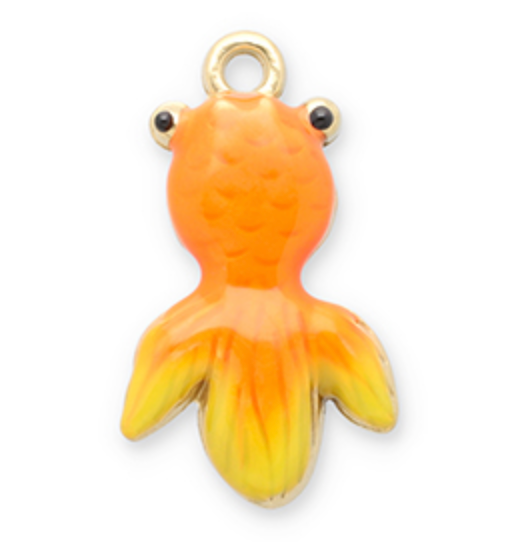 Charm n°110 - carpe koi jaune et orange