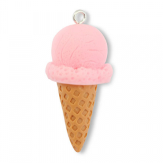 Breloque de sac n°38 - glace rose clair