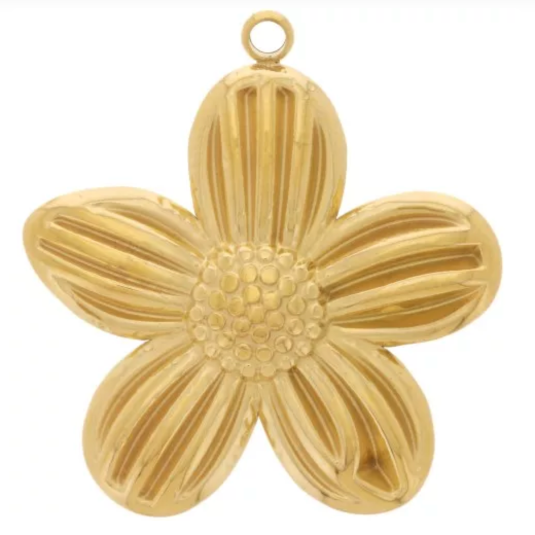 Charm n°59 - grosse fleur dorée