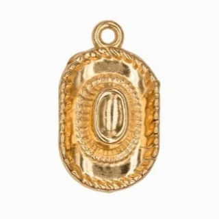 Charm n°115 - chapeau de cowboy doré