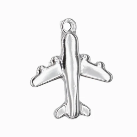 Charm argenté n°43 - avion