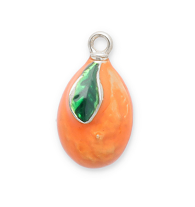 Charm argenté n°34 - orange