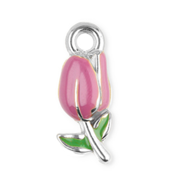 Charm argenté n°66 - tulipe