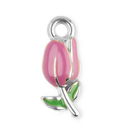 Charm argenté n°66 - tulipe