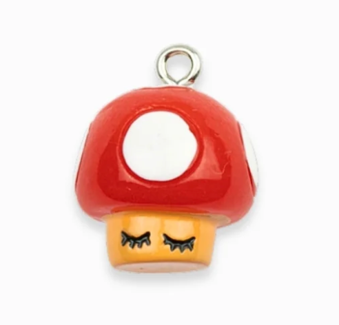 Breloque de sac n°27 - champignon rouge toad