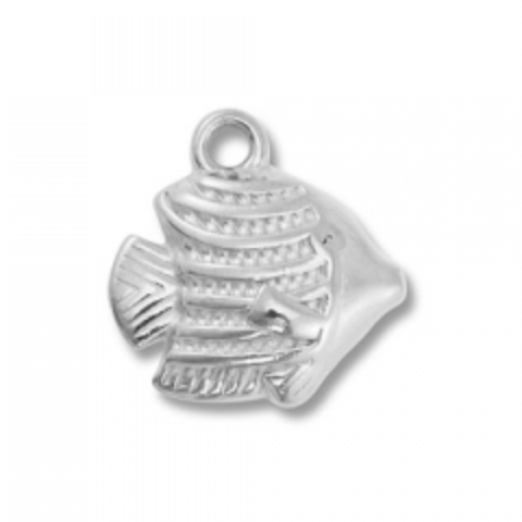 Charm argenté A75 - poisson bombé