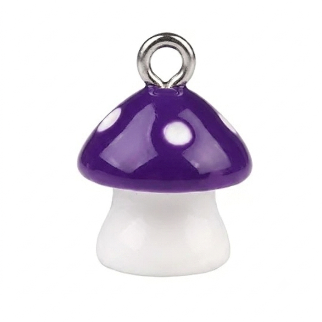 Breloque de sac n°2 - champignon violet