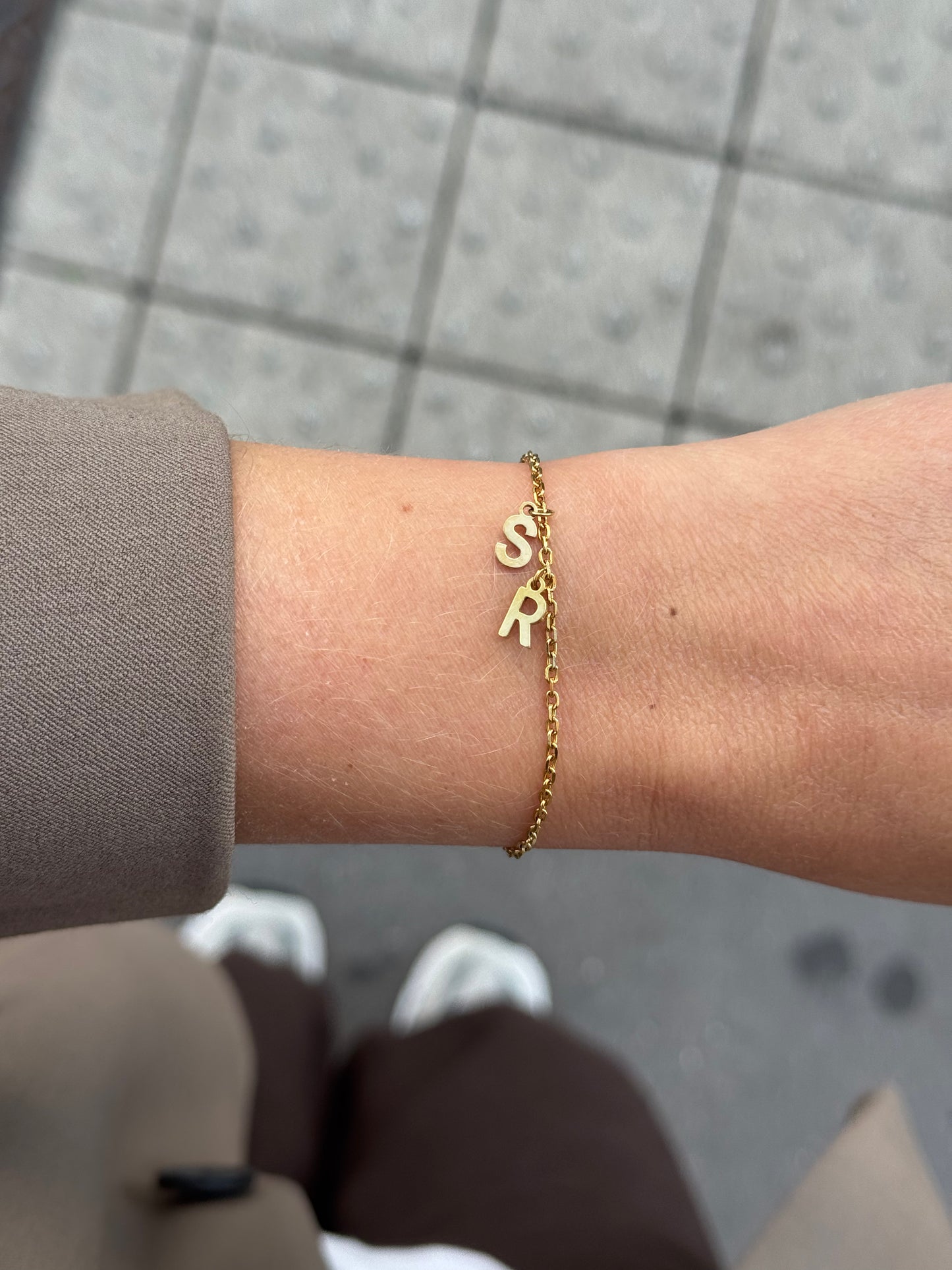 BRACELET INITIALES - DORÉ (1 à 4 lettres)