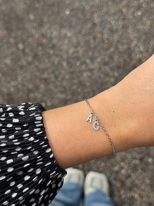 BRACELET INITIALES - ARGENTÉ (1 à 4 lettres)