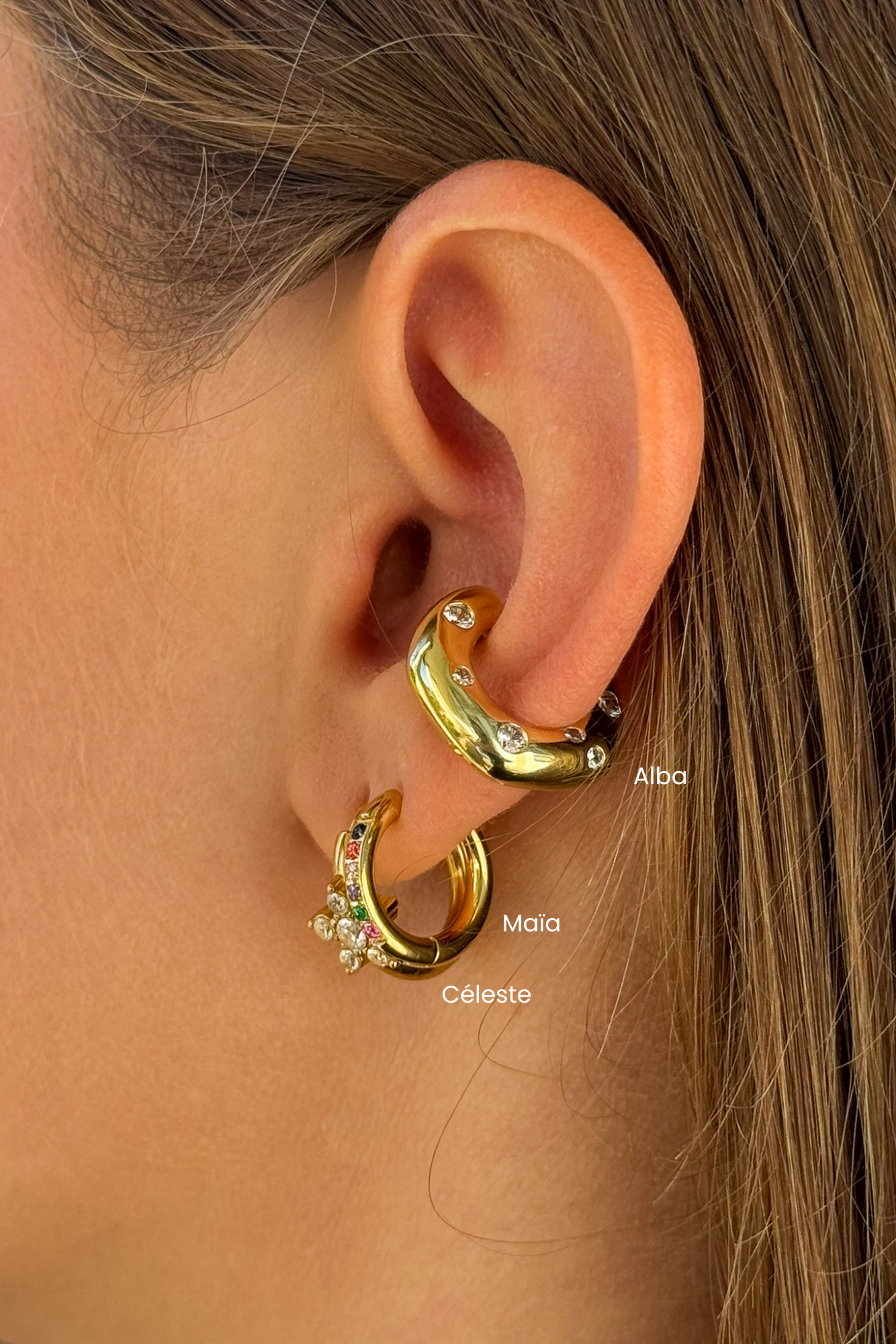 COFFRET 3 MONOBOUCLES - VALENTINA